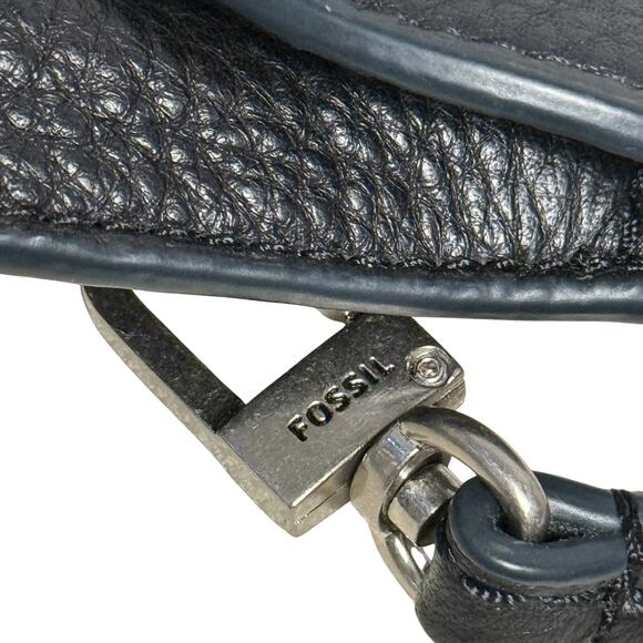 Fossil Black Pebbled Leather Crossbody Small Keyhole Lock - Picture 5 of 6